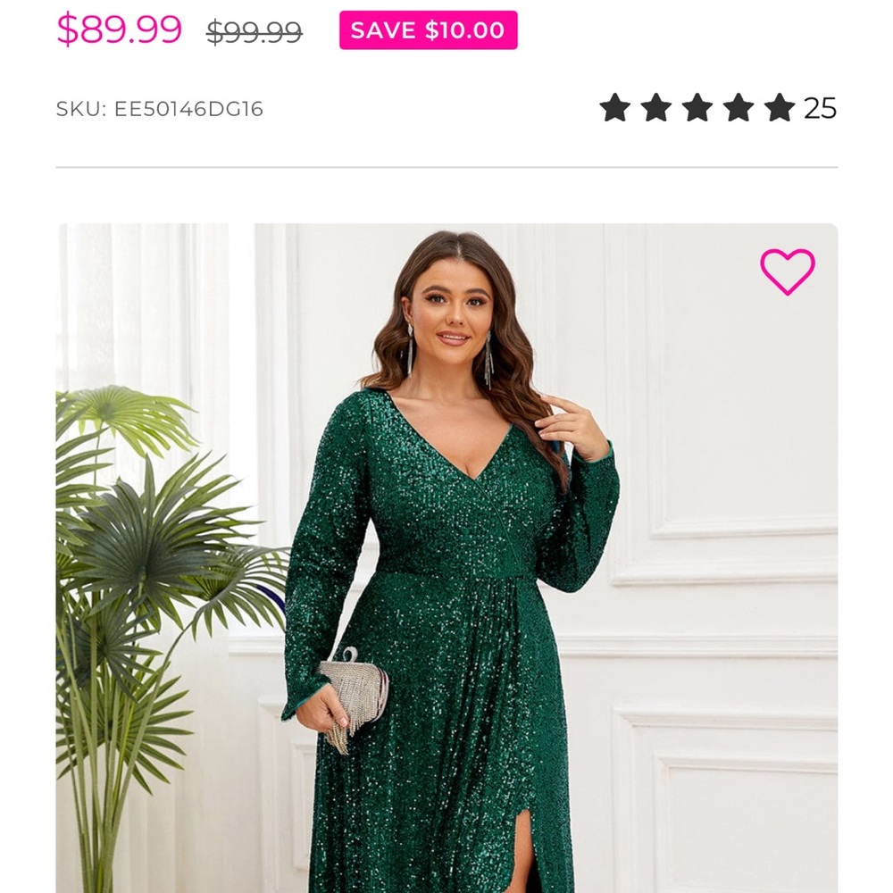 Ever Pretty Green Sequin Dress